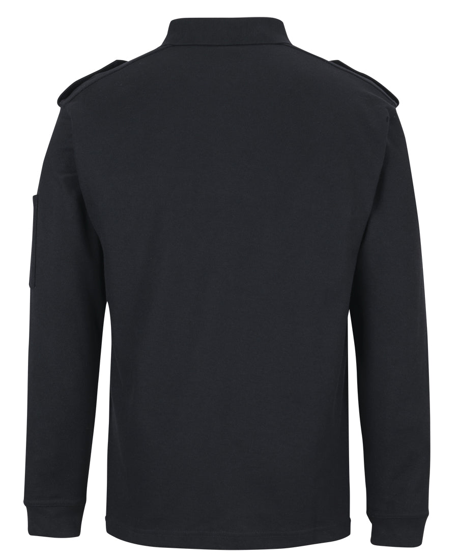 JB's L/S 250 Epaulette Polo - Black - Back