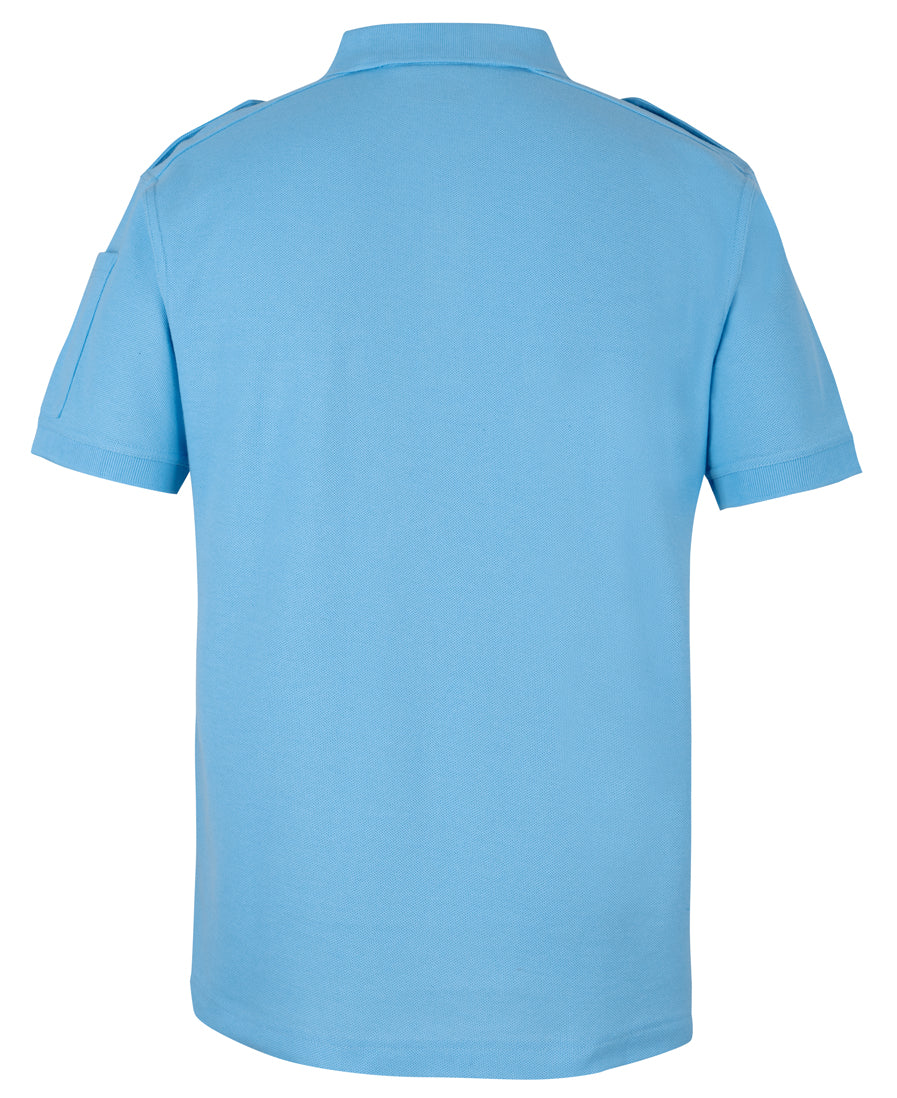 JB's S/S 250 Epaulette Polo - Lt Blue - Back