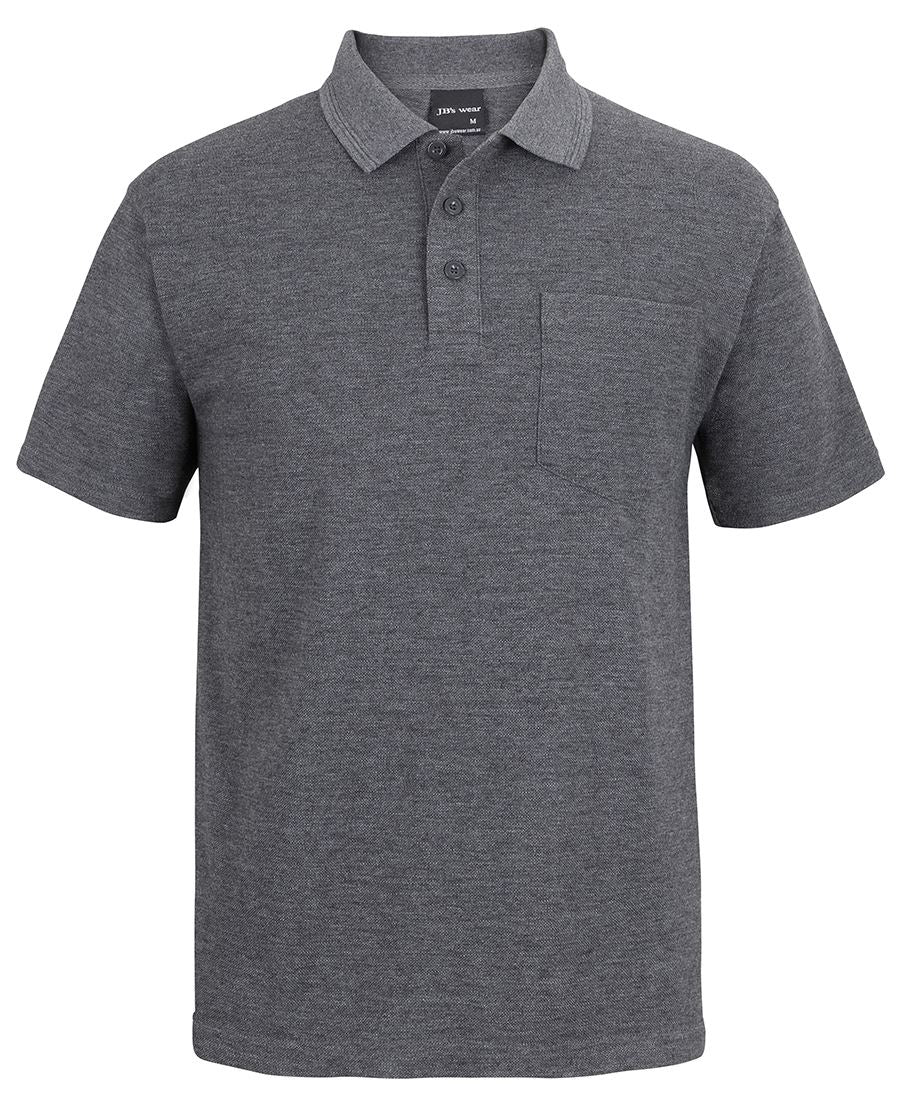 JB's 210 Pocket Polo - Charcoal Marle - Front