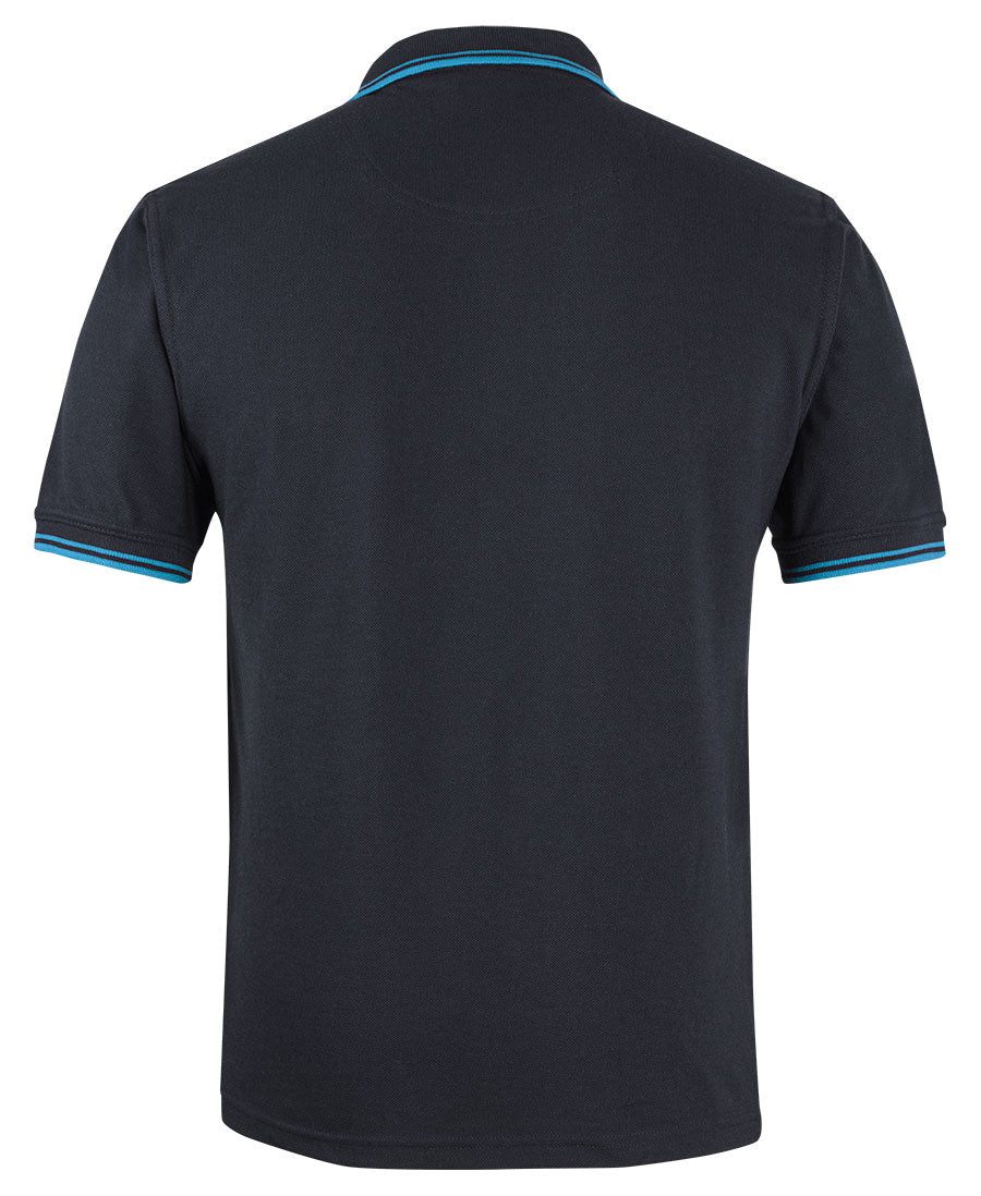 JB's Contrast Polo - Black/Aqua - Back