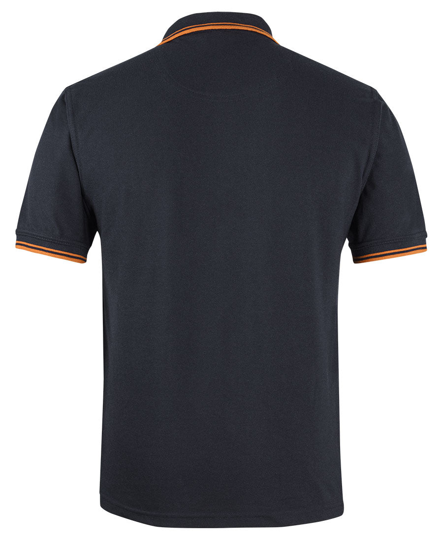 JB's Contrast Polo - Black/Orange - Back