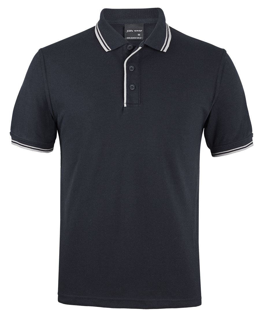 JB's Contrast Polo - Black/White - Front