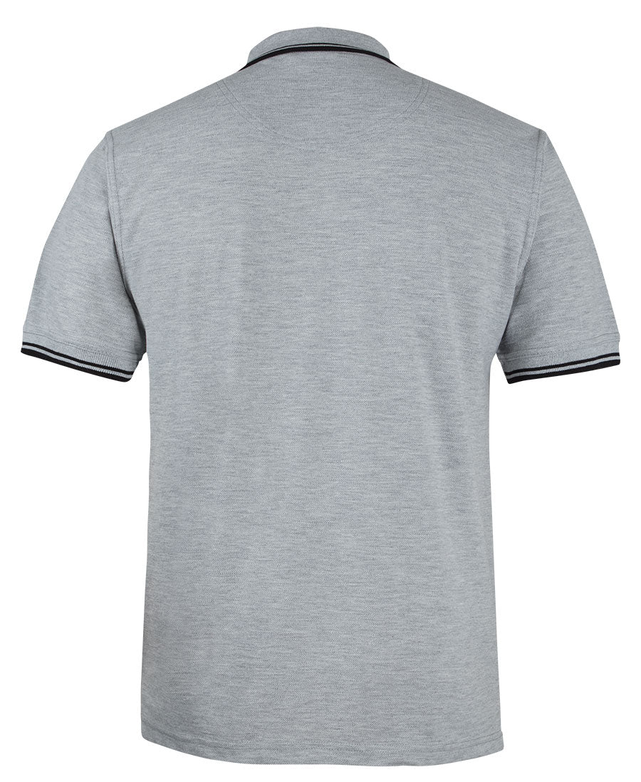 JB's Contrast Polo - 13% Marle/Black - Back