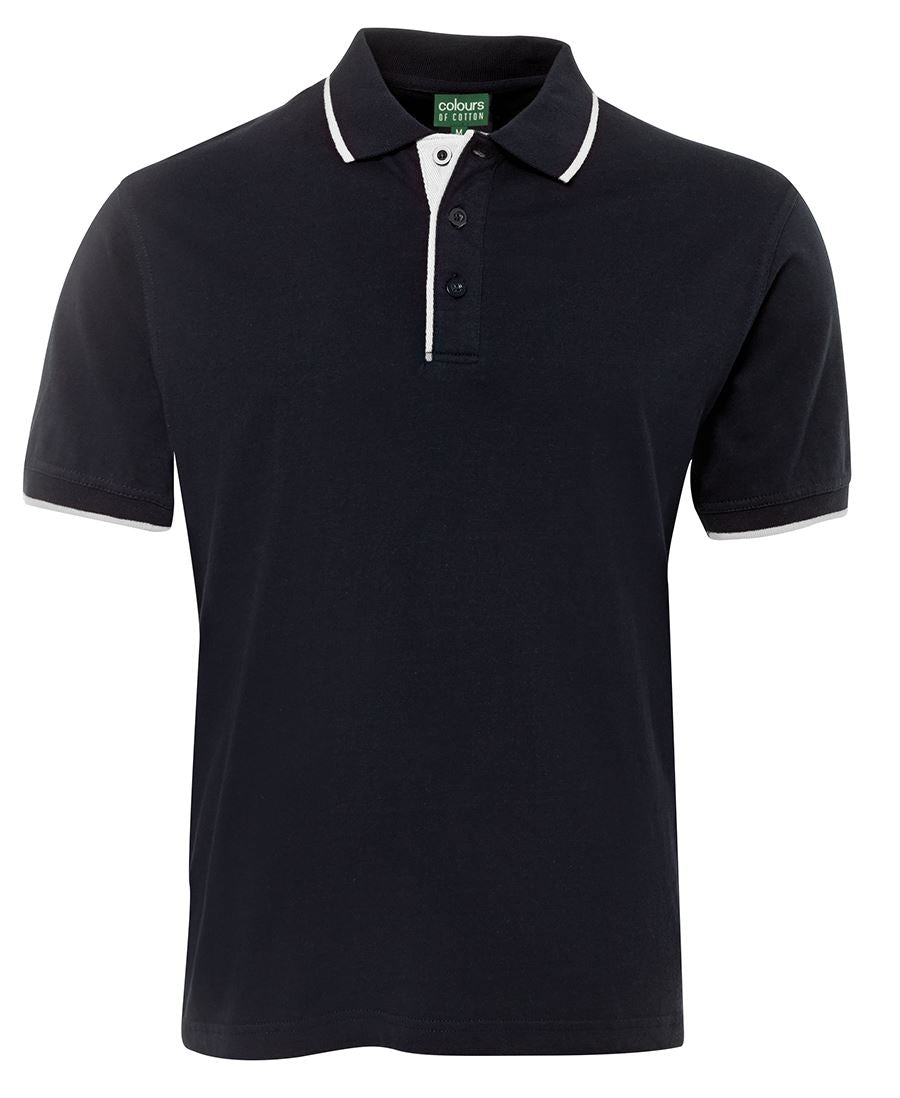 C of C Tipping Polo - Navy/White - Front