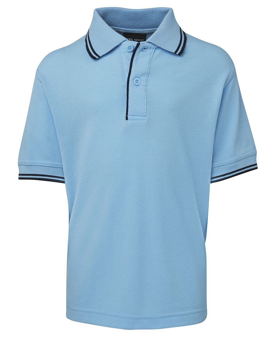 JB's Kids Contrast Polo - Lt Blue/Navy - Front