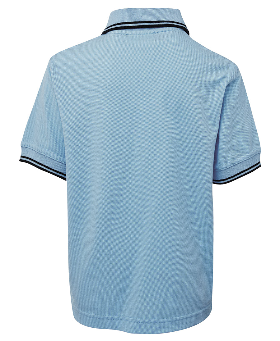 JB's Kids Contrast Polo - Lt Blue/Navy - Back
