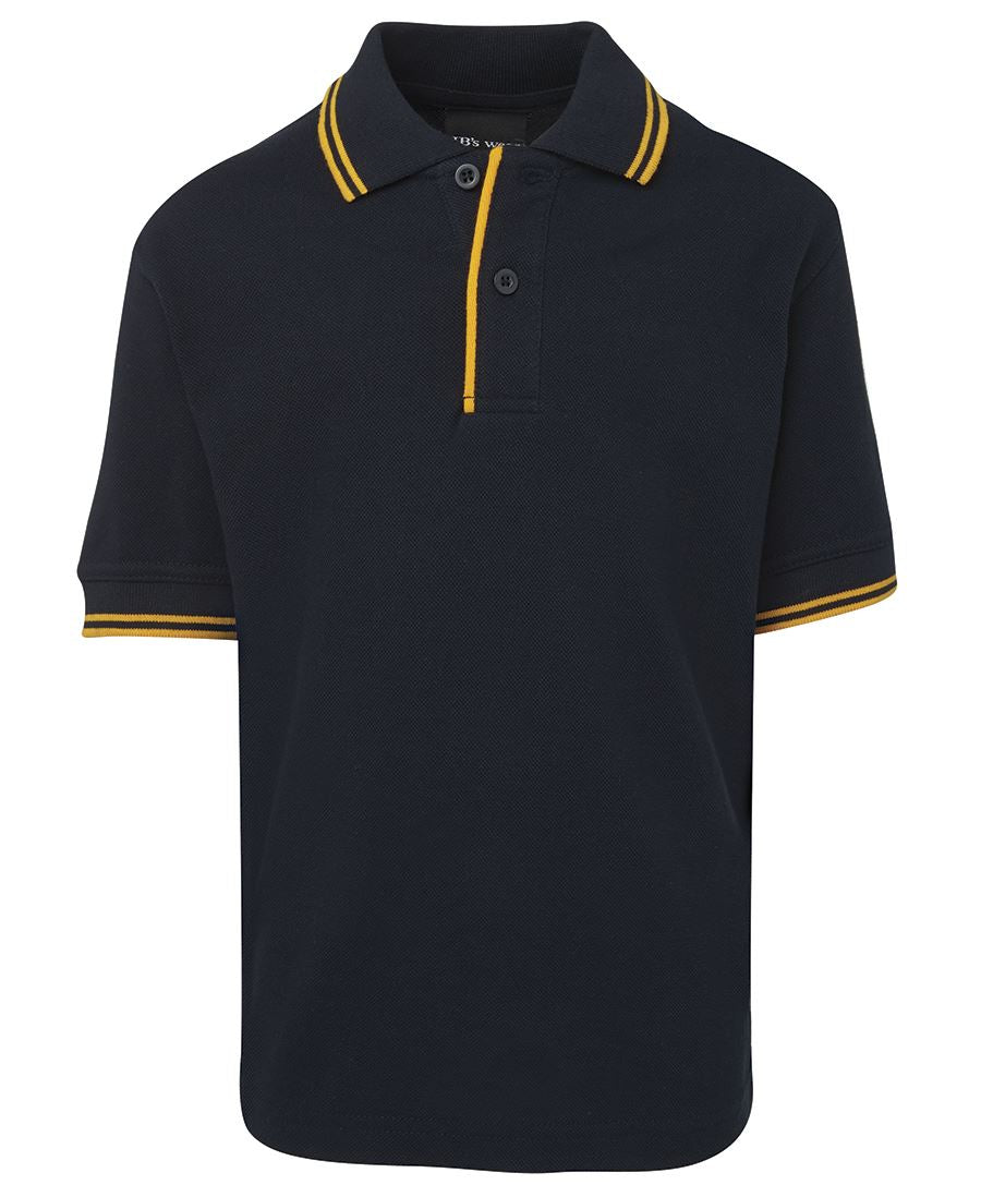 JB's Kids Contrast Polo - Navy/Gold - Front
