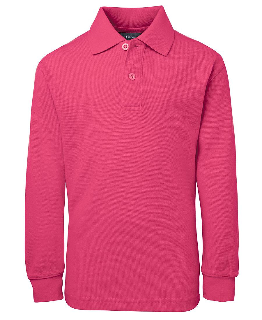 JB's Kids L/S 210 Polo - Hot Pink - Front