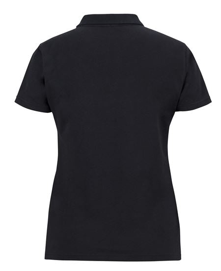 C of C LADIES COTTON S/S STRETCH POLO - Black - Back