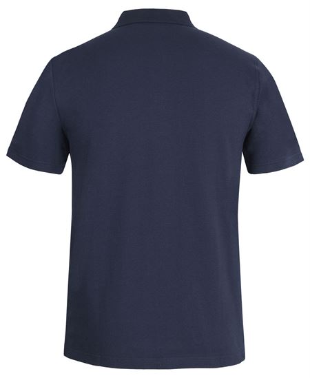 C of C COTTON S/S STRETCH POLO - Navy - Back