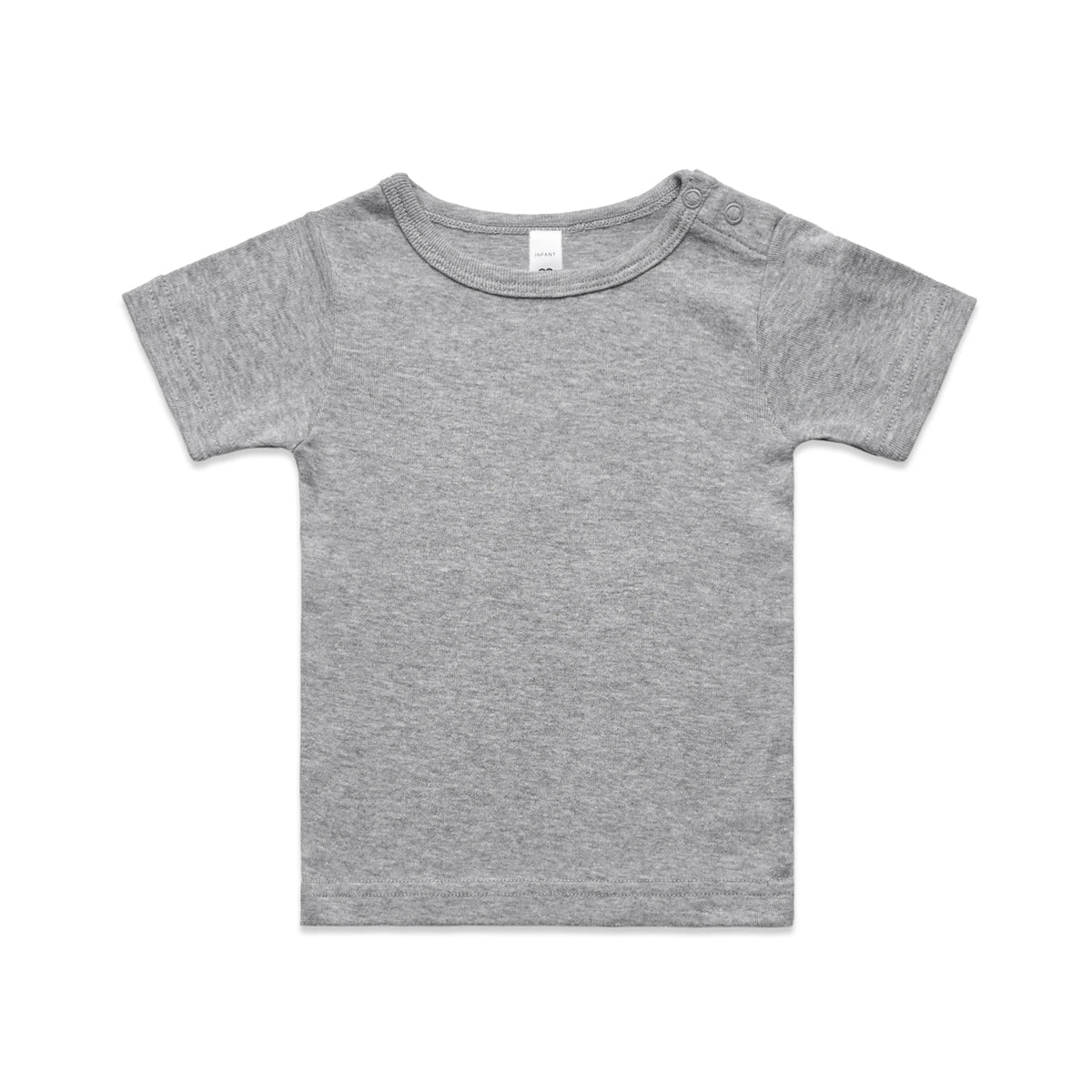 Organic Infant Wee Tee 3001 - Grey Marle - Front