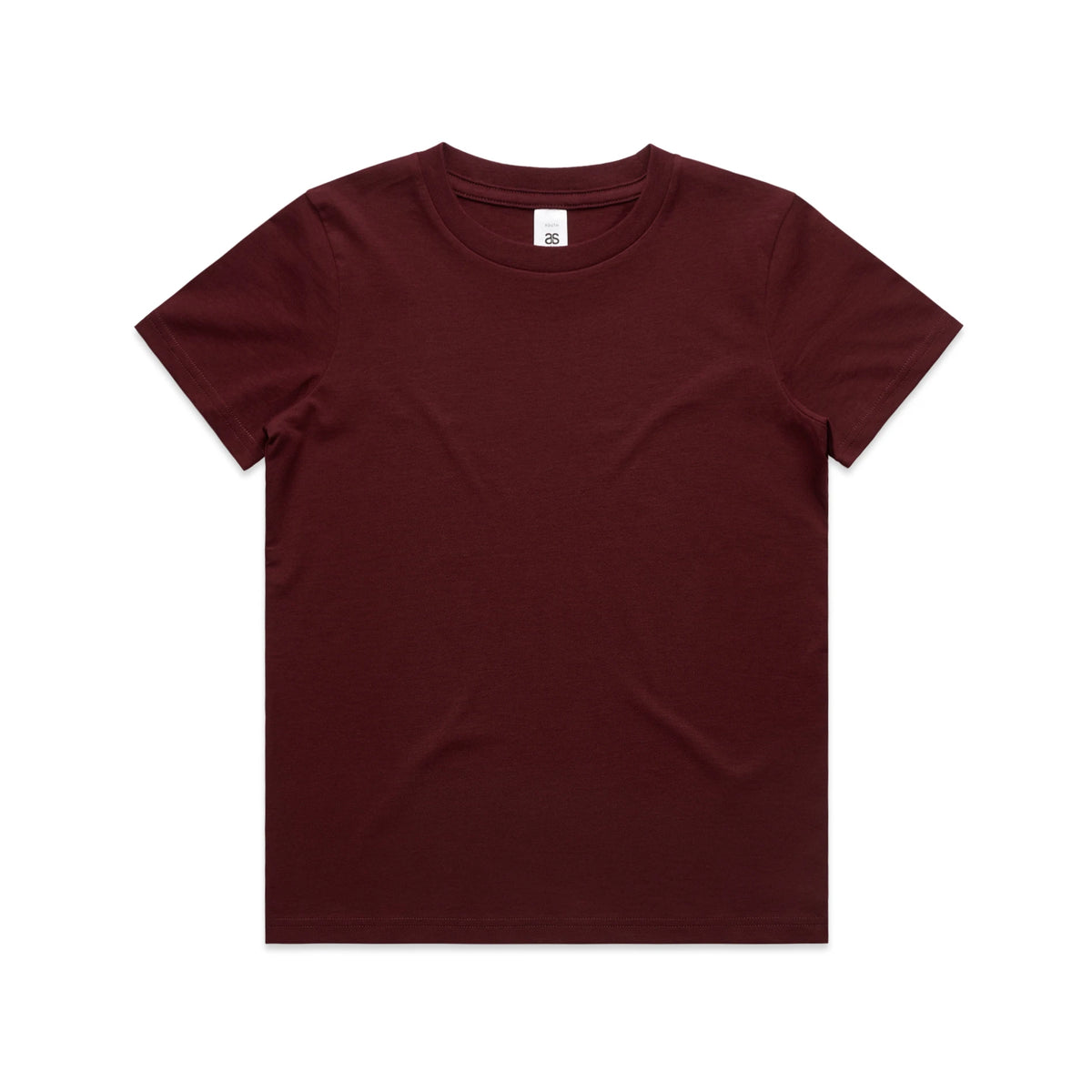 Youth Staple Tee 3006 - Burgundy - Front