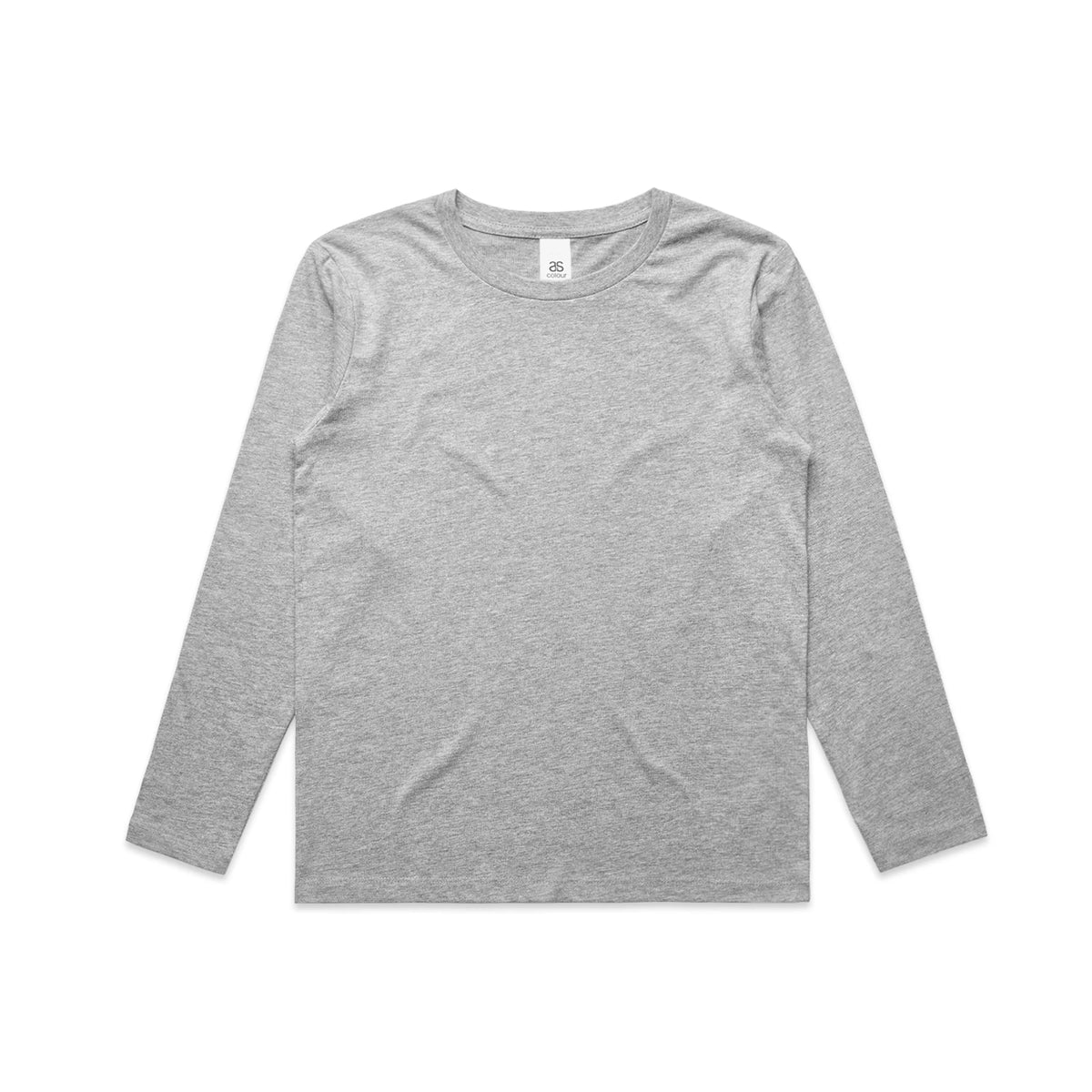 Kids Staple L/S Tee 3007 - Grey Marle - Front