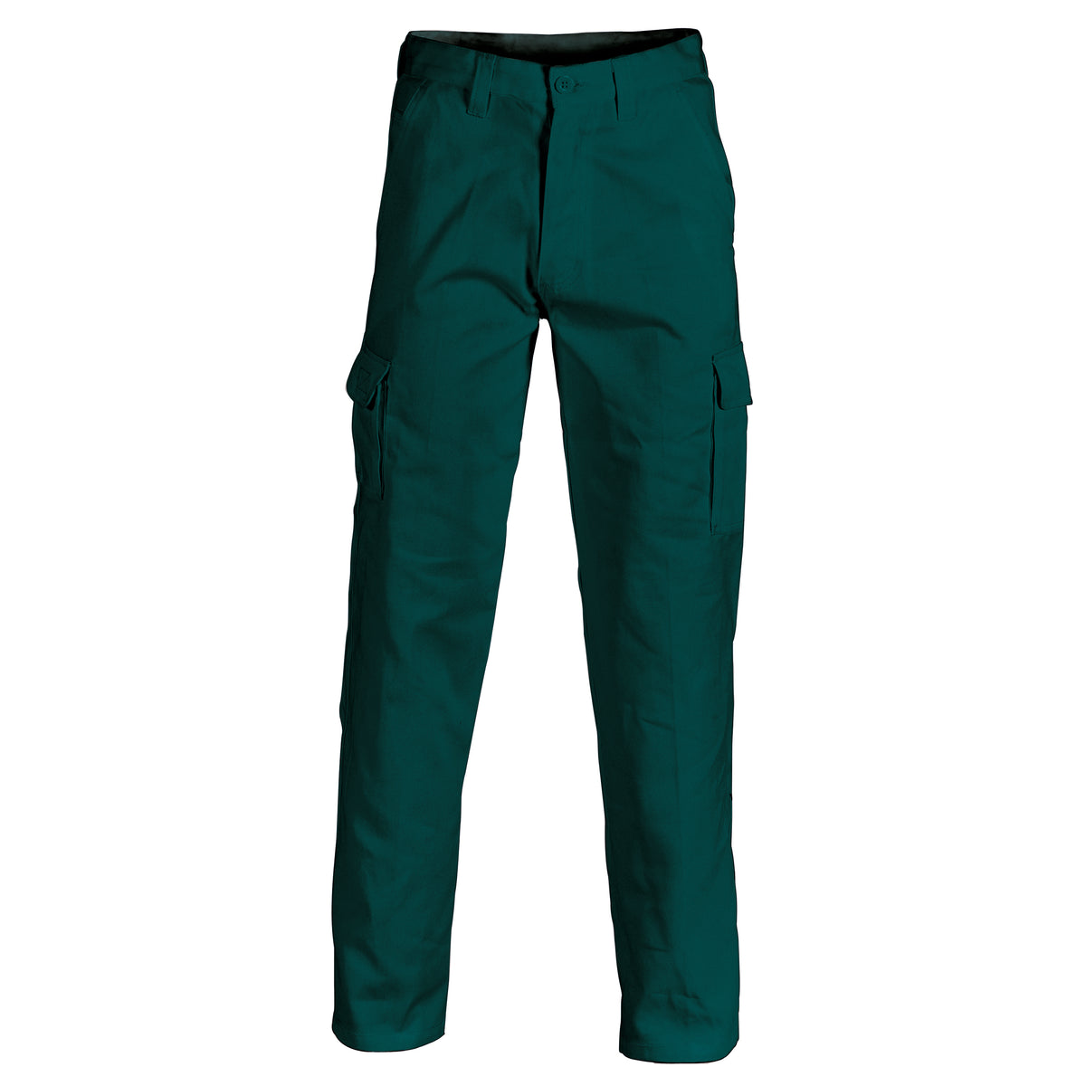 Cotton Drill Cargo Pants - Green