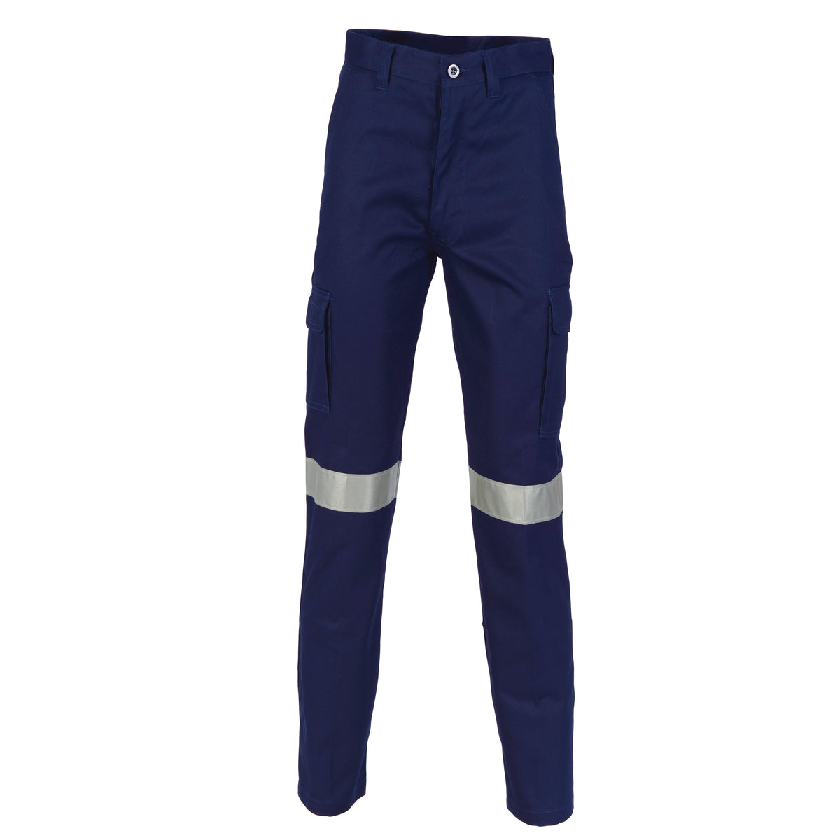 Cotton Drill Cargo Pants With CSR R/Tape - Navy