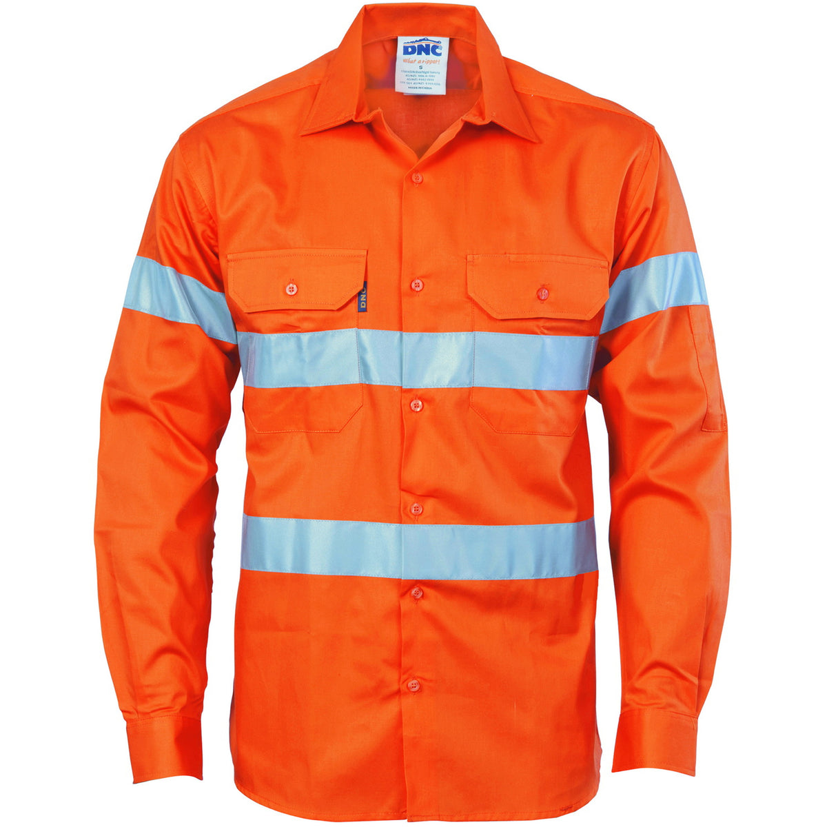HiVis D/N Drill Shirt with CSR R/Tape - Orange