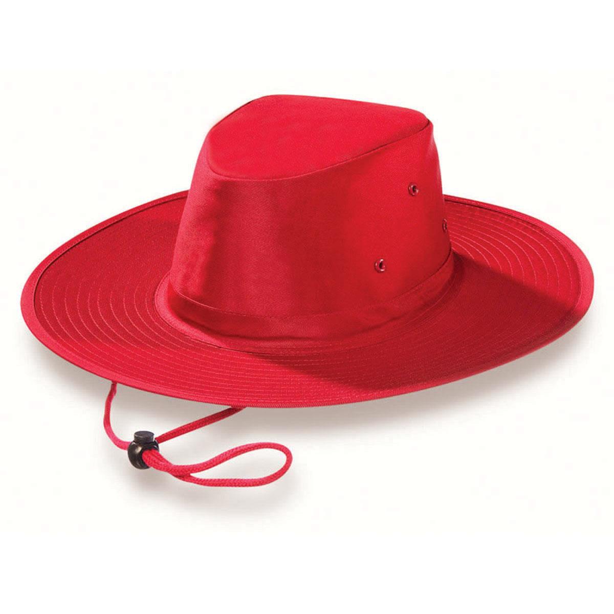 Poly Viscose Slouch Hat - Red - Front