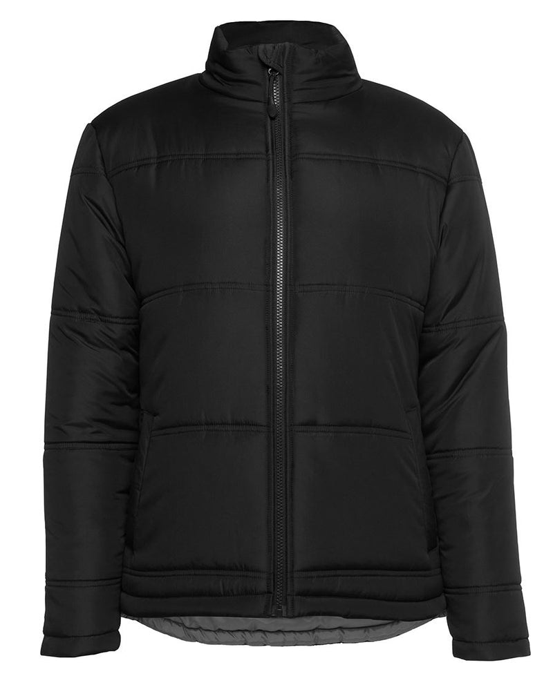 JB's Ladies Adventure Puffer Jacket - Black/Grey - Front
