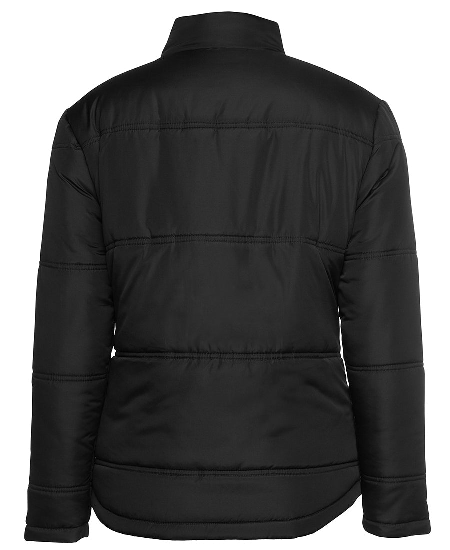 JB's Ladies Adventure Puffer Jacket - Black/Grey - Back