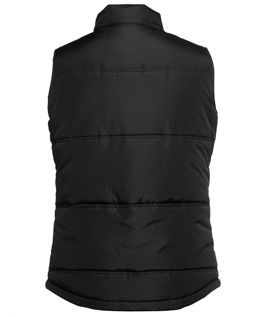 JB's Ladies Adventure Puffer Vest - Black/Grey - Back