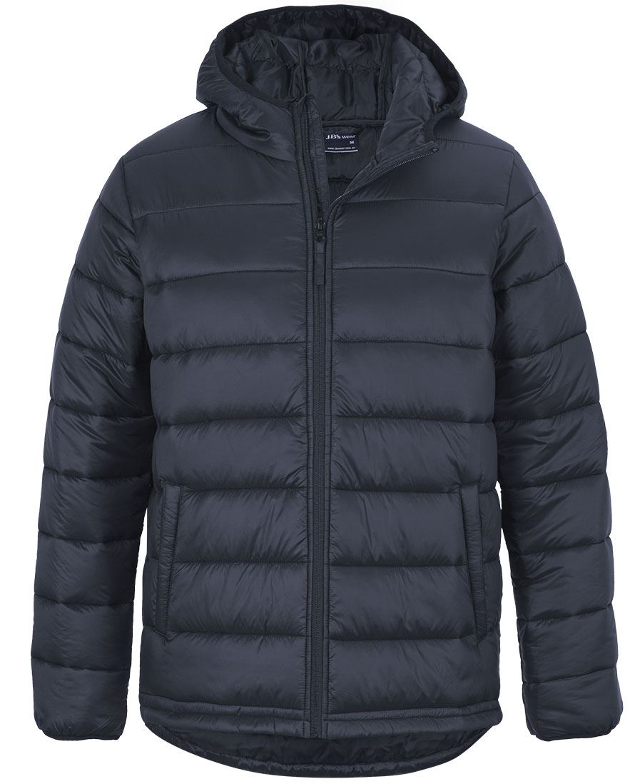 JB's Urban Hooded Puffer Jacket - Navy - Front