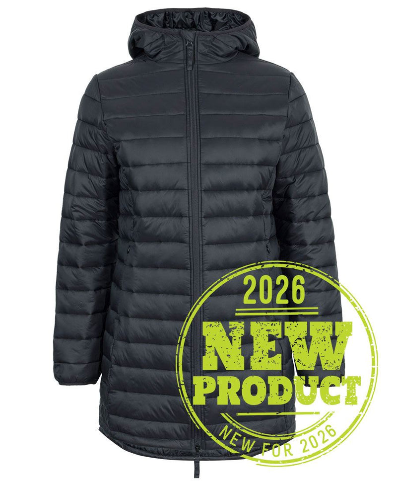 JB's Ladies Puffer Coat - Black - Front