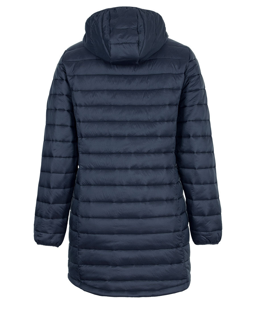 JB's Ladies Puffer Coat - Navy - Back
