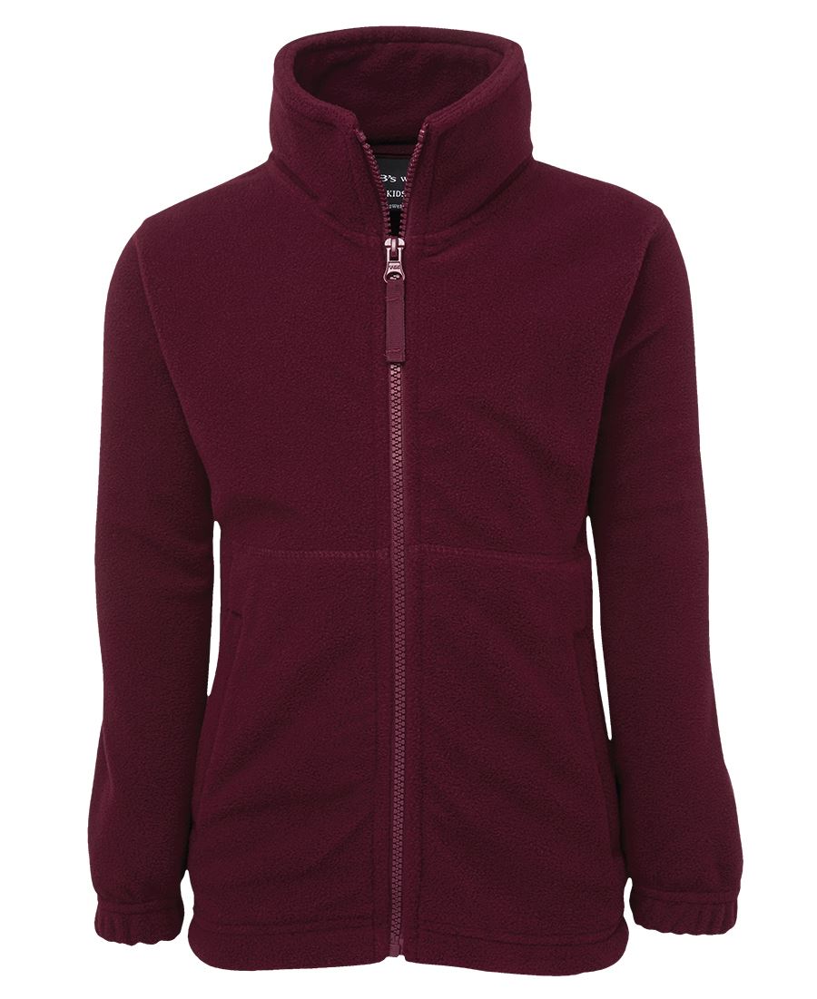 JB's Kids & Adults Full Zip Polar - Maroon - Front