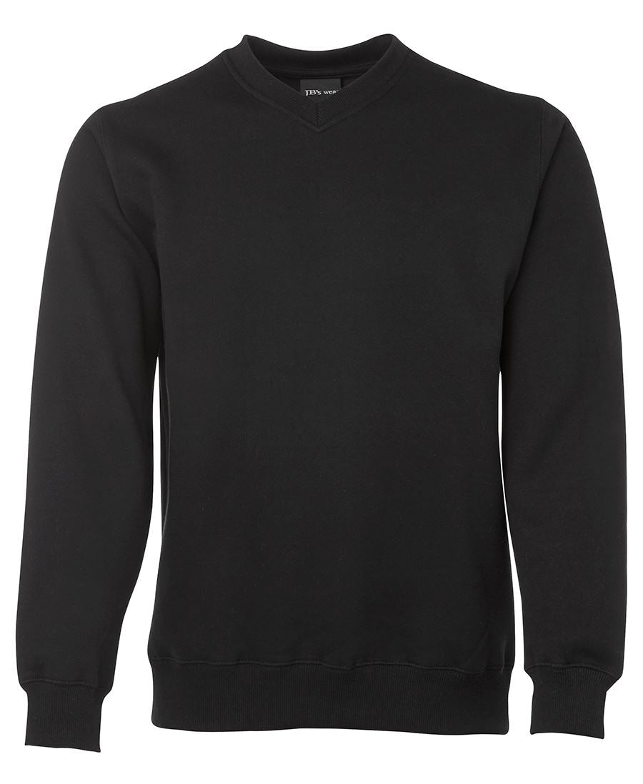 JB's V-Neck Fleecy Sweat - Black - Front