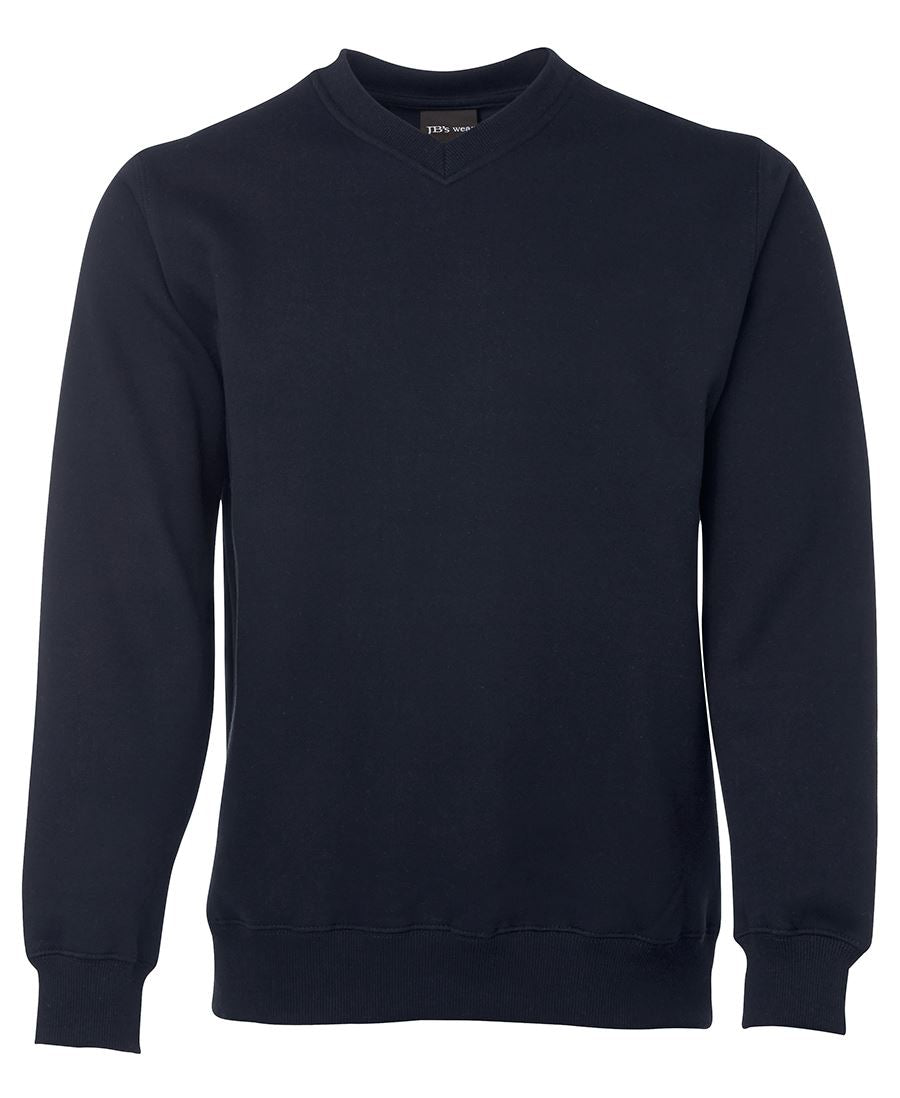 JB's V-Neck Fleecy Sweat - Navy - Front