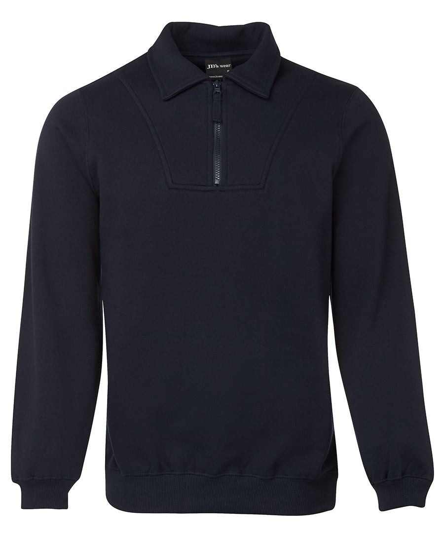 JB's 1/2 Zip Fleecy Sweat - Navy - Front