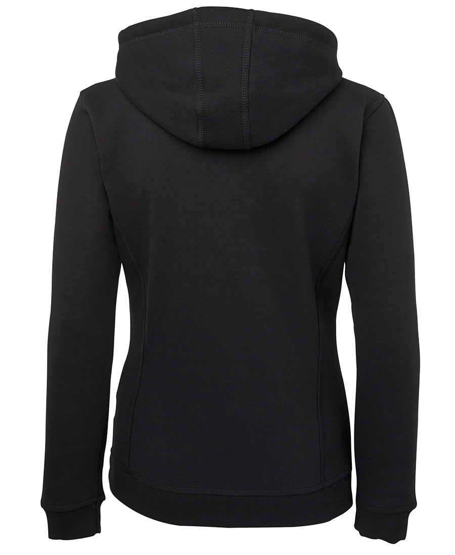 JB's Ladies Full Zip Fleecy Hoodie - Black - Back
