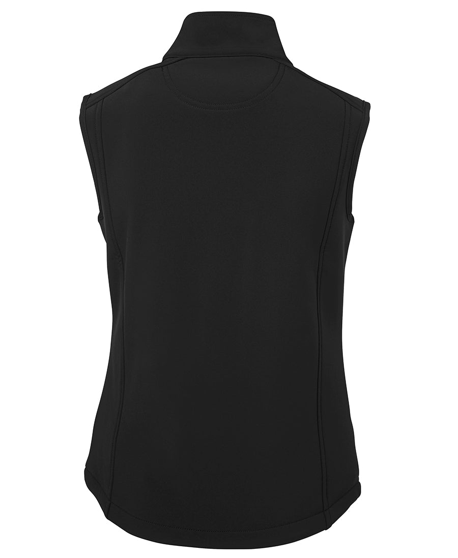 JB's Ladies Layer Soft Shell Vest - Black - Back