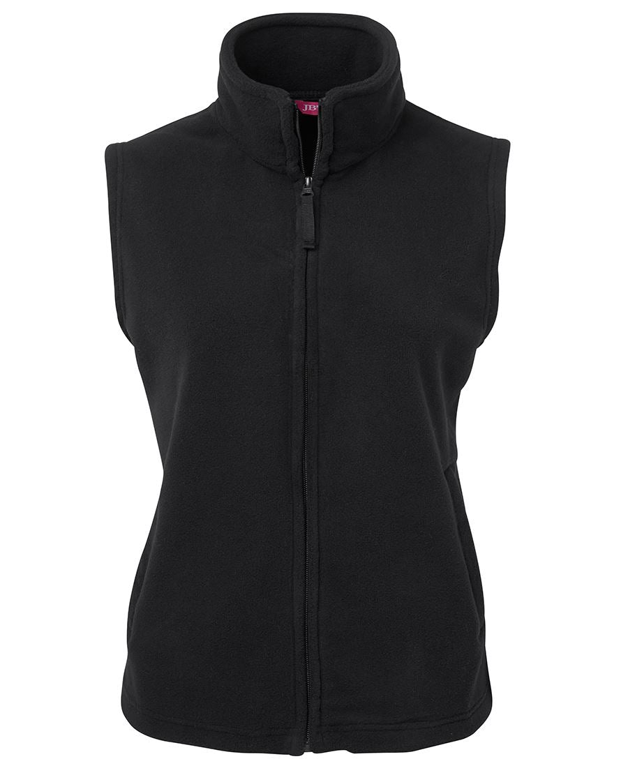 JB's Ladies Polar Vest - Black - Front