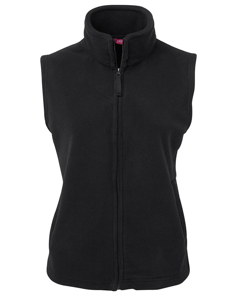 JB's Ladies Polar Vest - Black - Front