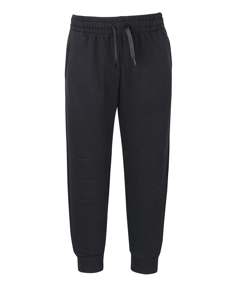 C of C Adults & Kids Cuffed Track Pant - Black - Front
