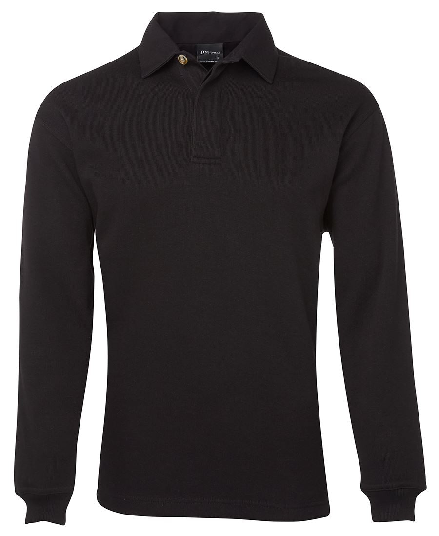 JB's 2 Tone Rugby - Black/Black - Front