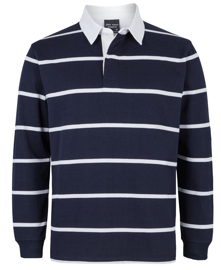JB's Yarn Dyed Rugby - Navy/White - Front