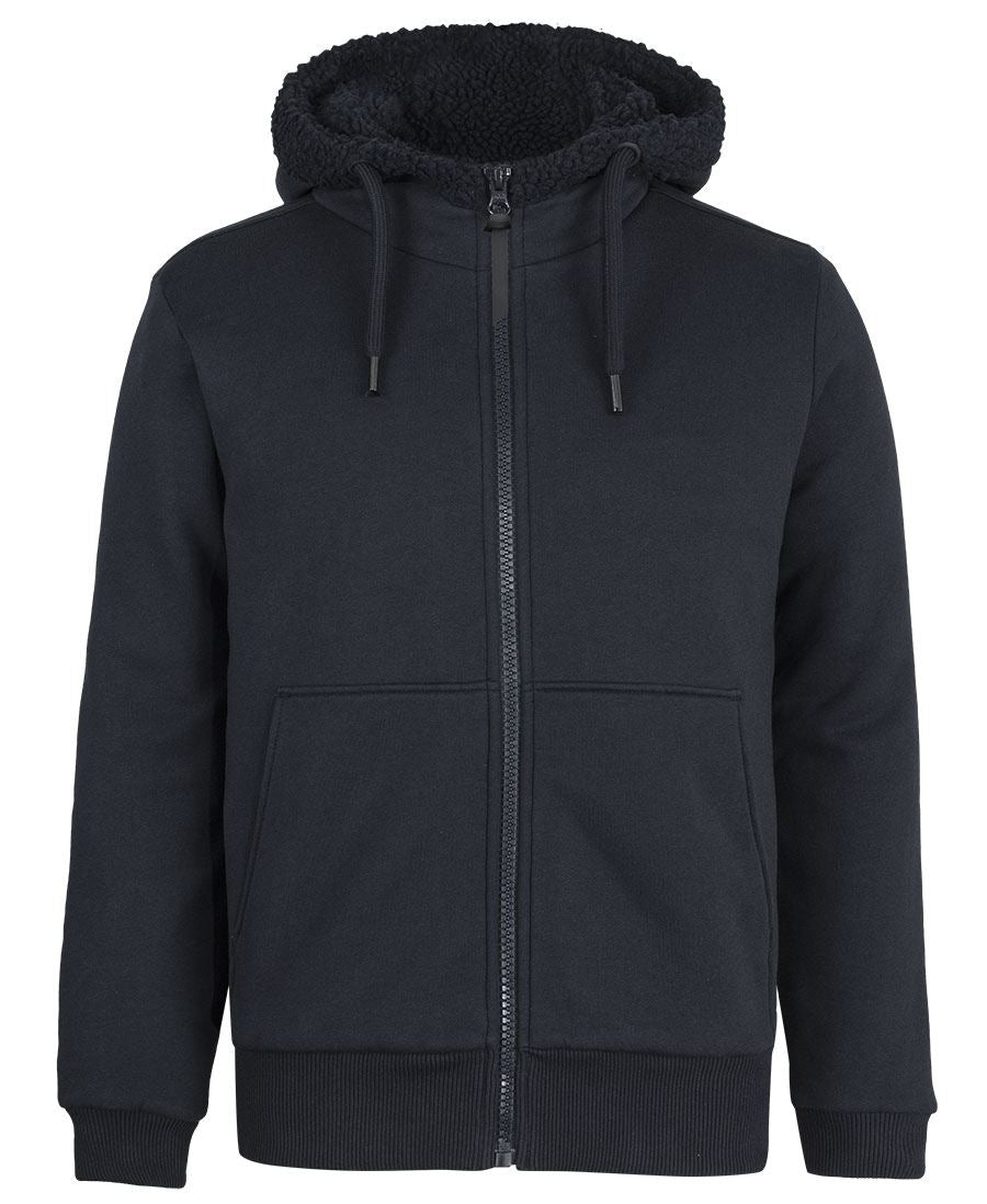 JB's Premium Full Zip 670gsm Shepherd Hoodie - Black/Black - Front