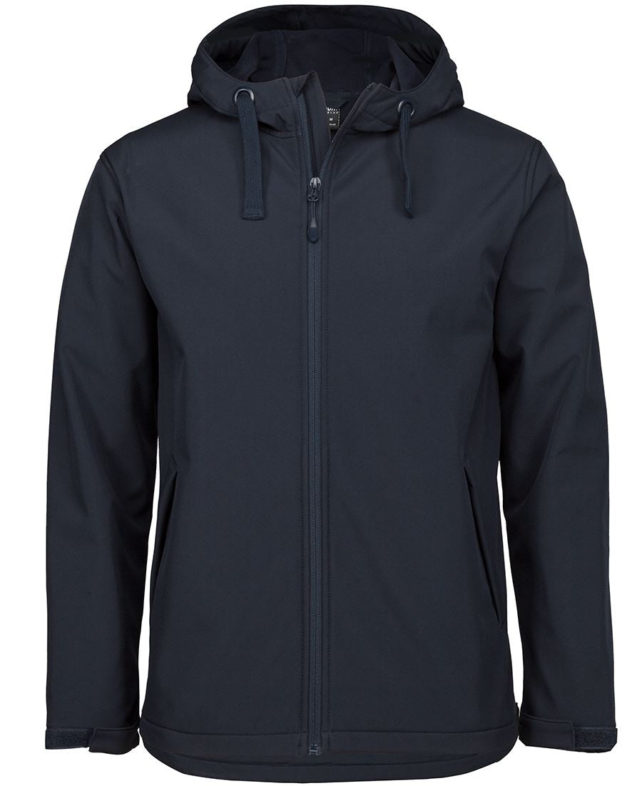 Podium Three Layer Hooded Softshell Jacket - Navy - Front