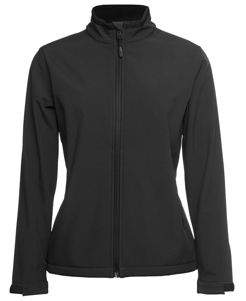 Podium Ladies Three Layer Softshell Jacket - Black - Front