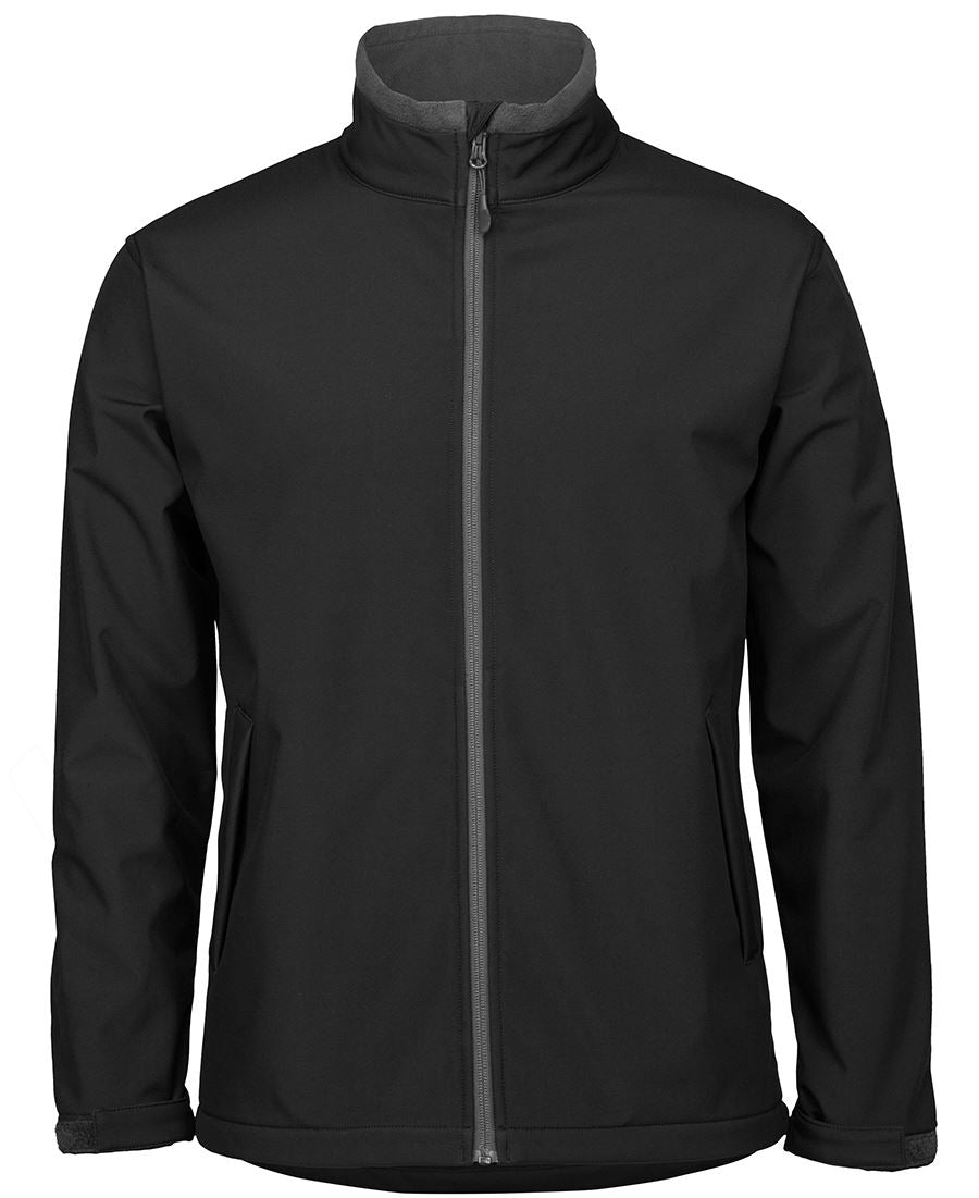 Podium Adults & Kids Three Layer Softshell Jacket - Black/Charcoal - Front