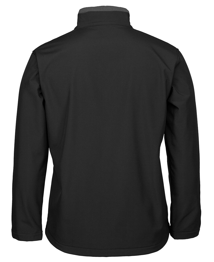 Podium Adults & Kids Three Layer Softshell Jacket - Black/Charcoal - Back
