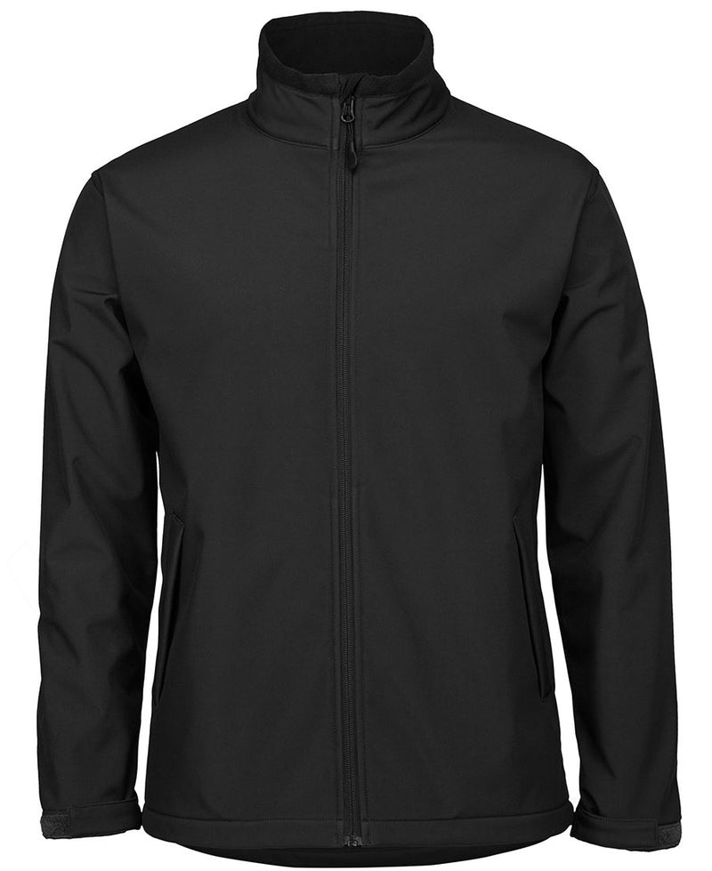 Podium Adults & Kids Three Layer Softshell Jacket - Black - Front