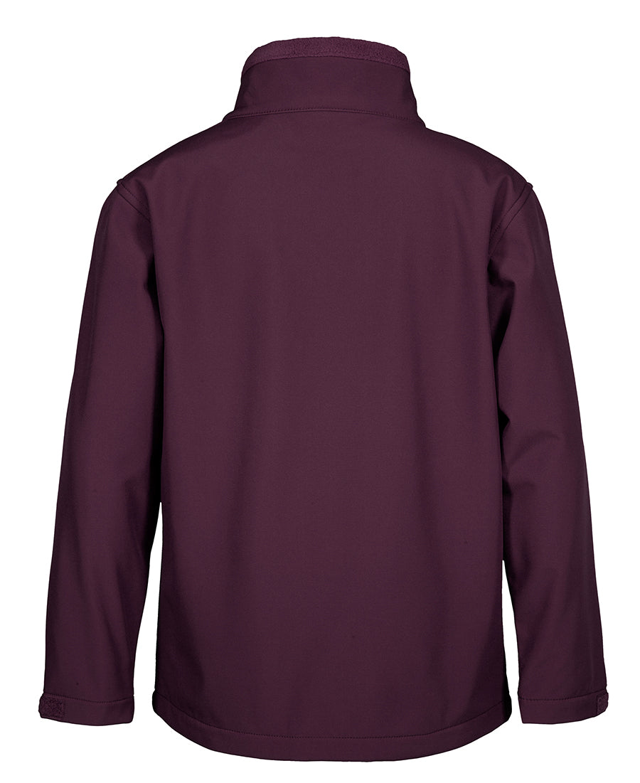 Podium Adults & Kids Three Layer Softshell Jacket - Maroon - Back