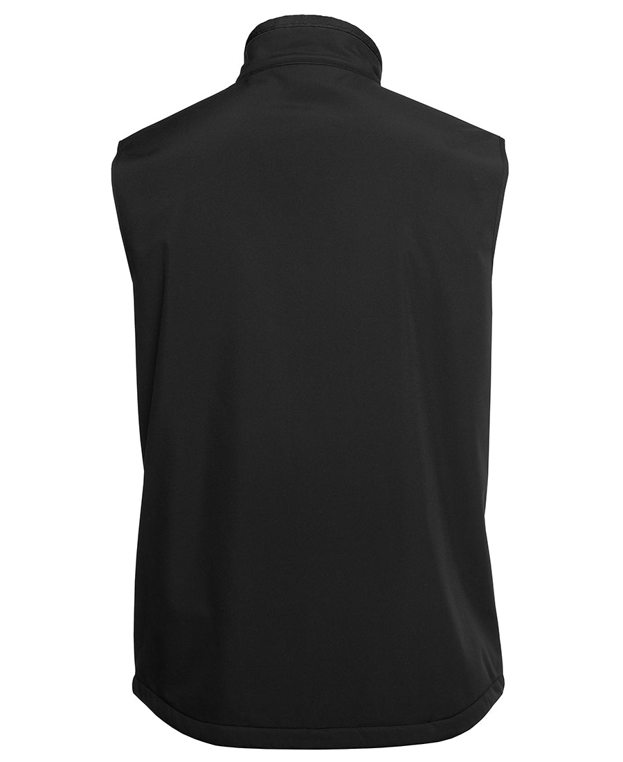 Podium Three Layer Softshell Vest - Black - Back