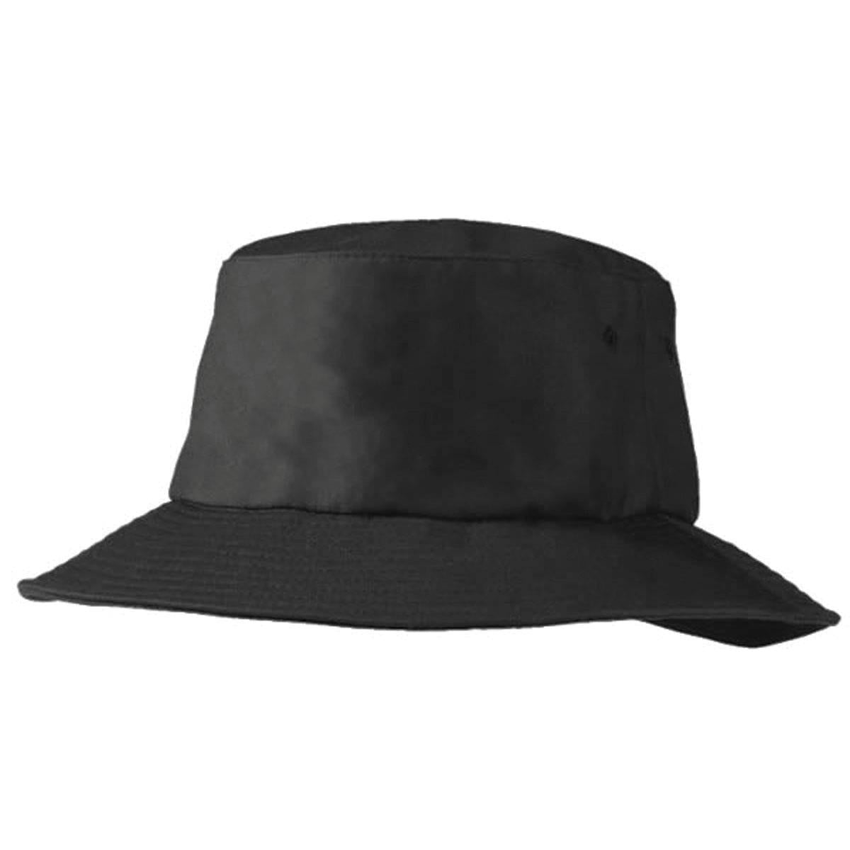 Poly Viscose Bucket Hat - Black - Front
