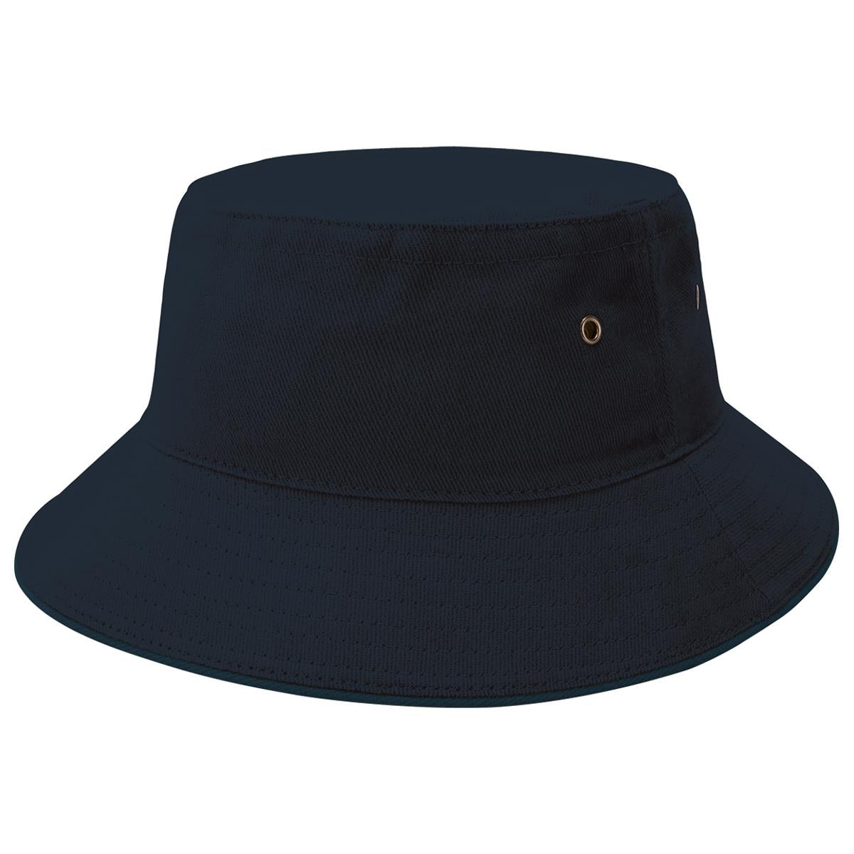 Sandwich Brim Bucket Hat - Navy / Navy - Front