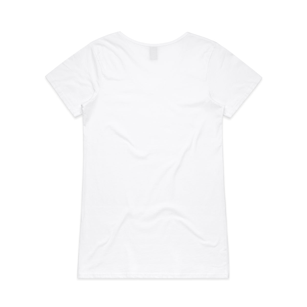 Wo's Bevel V Neck Tee 4010S - White - Back