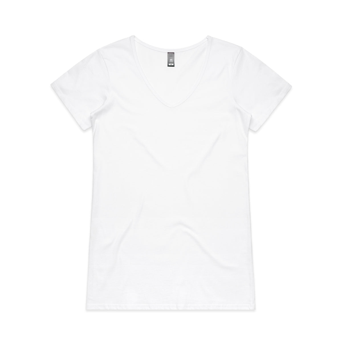 Wo's Bevel V Neck Tee 4010S - White - Front